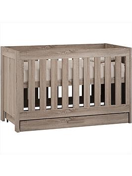 Product photograph of Venicci Forenzo Cot Bed With Underdrawer - Truffle Oak from very.co.uk