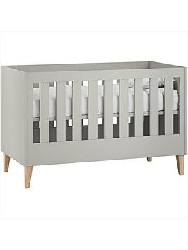Product photograph of Venicci Saluzzo Cot Bed - Warm Grey from very.co.uk