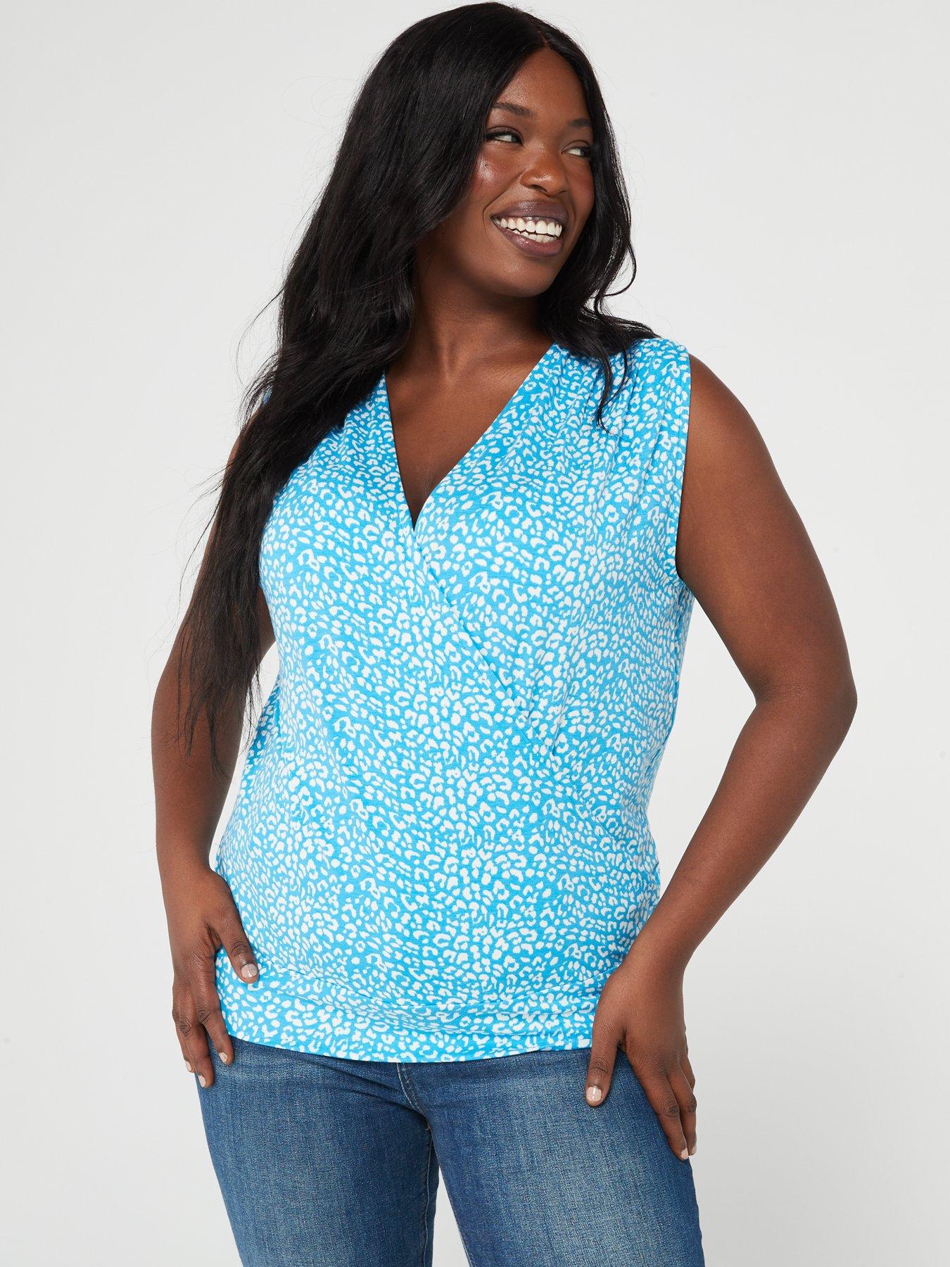 Bubble hem vest tops cheap plus size