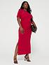  image of v-by-very-curve-maxi-t-shirt-dress-red