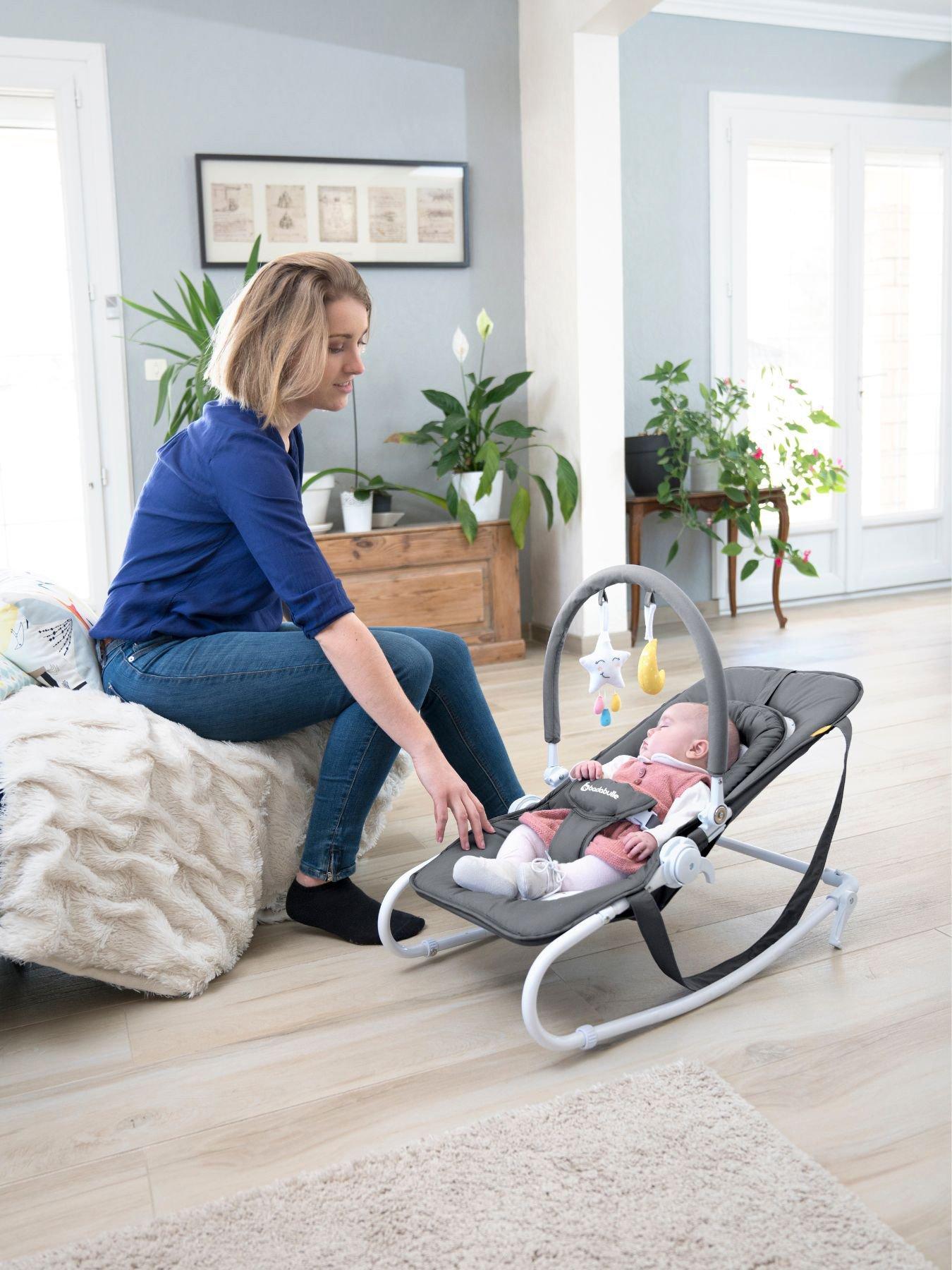 Grey best sale baby rocker