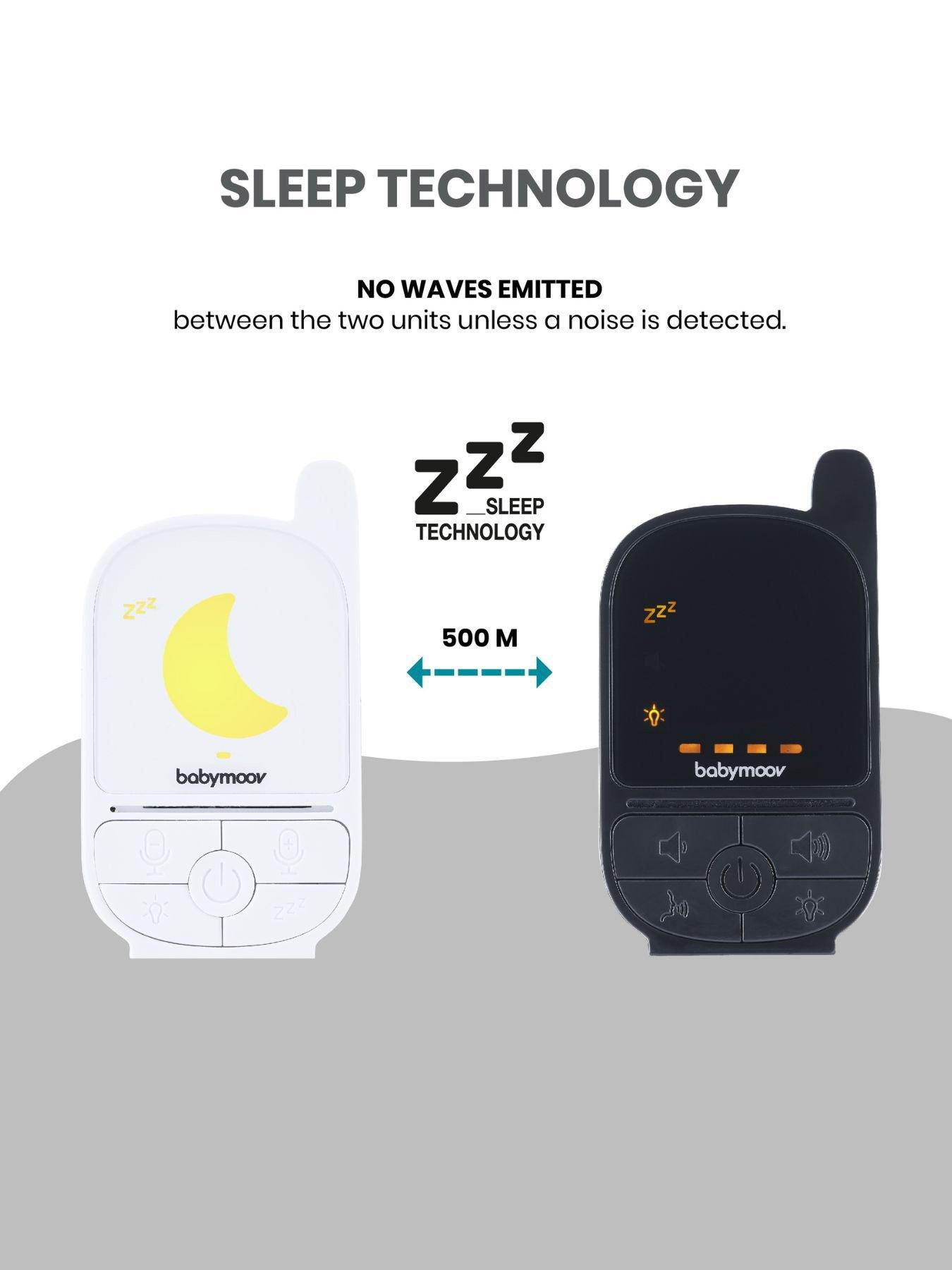 Babyphone Audio Babymoov - Portée 500 M - Veilleuse Et Talkie-walkie