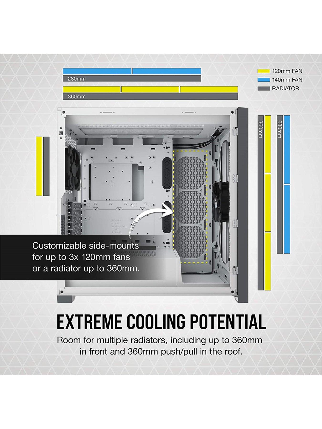 CORSAIR 5000D Airflow Tempered Glass Mid-Tower, White Gaming Desktop ...