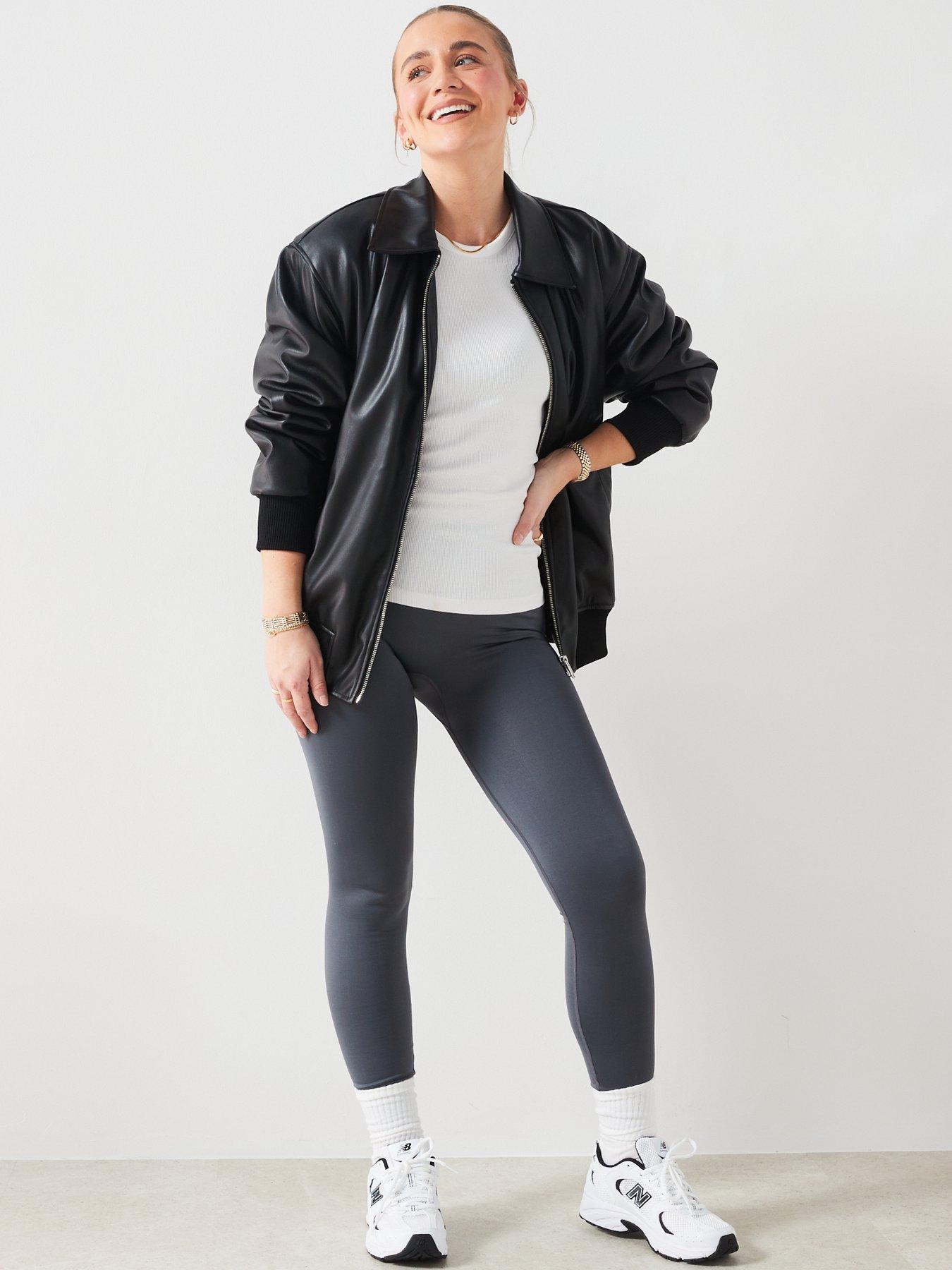 This Is It Faux Leather Bomber Jacket In Black - Simply Bee Boutique