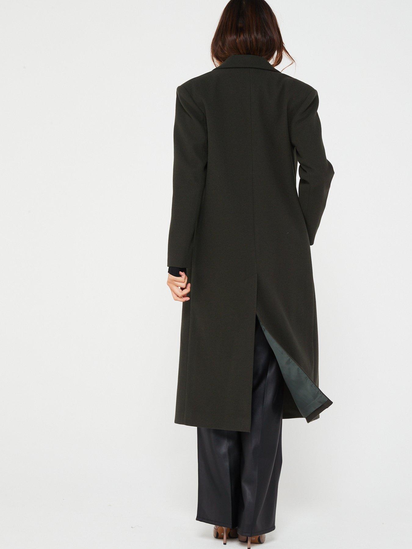 Dark green duster clearance coat