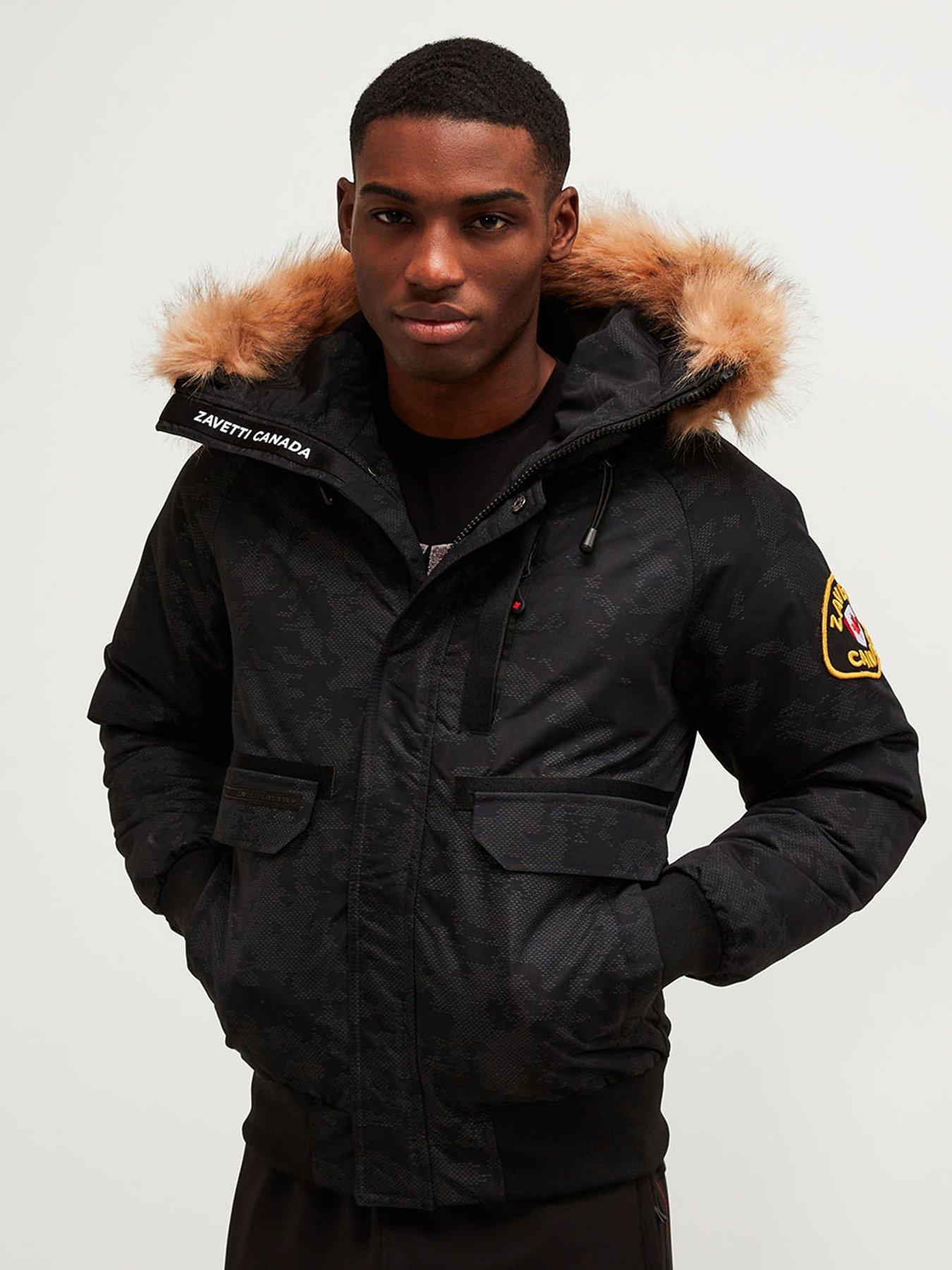 Zavetti Canada Abelli 2.0 Bomber Jacket - Black | very.co.uk