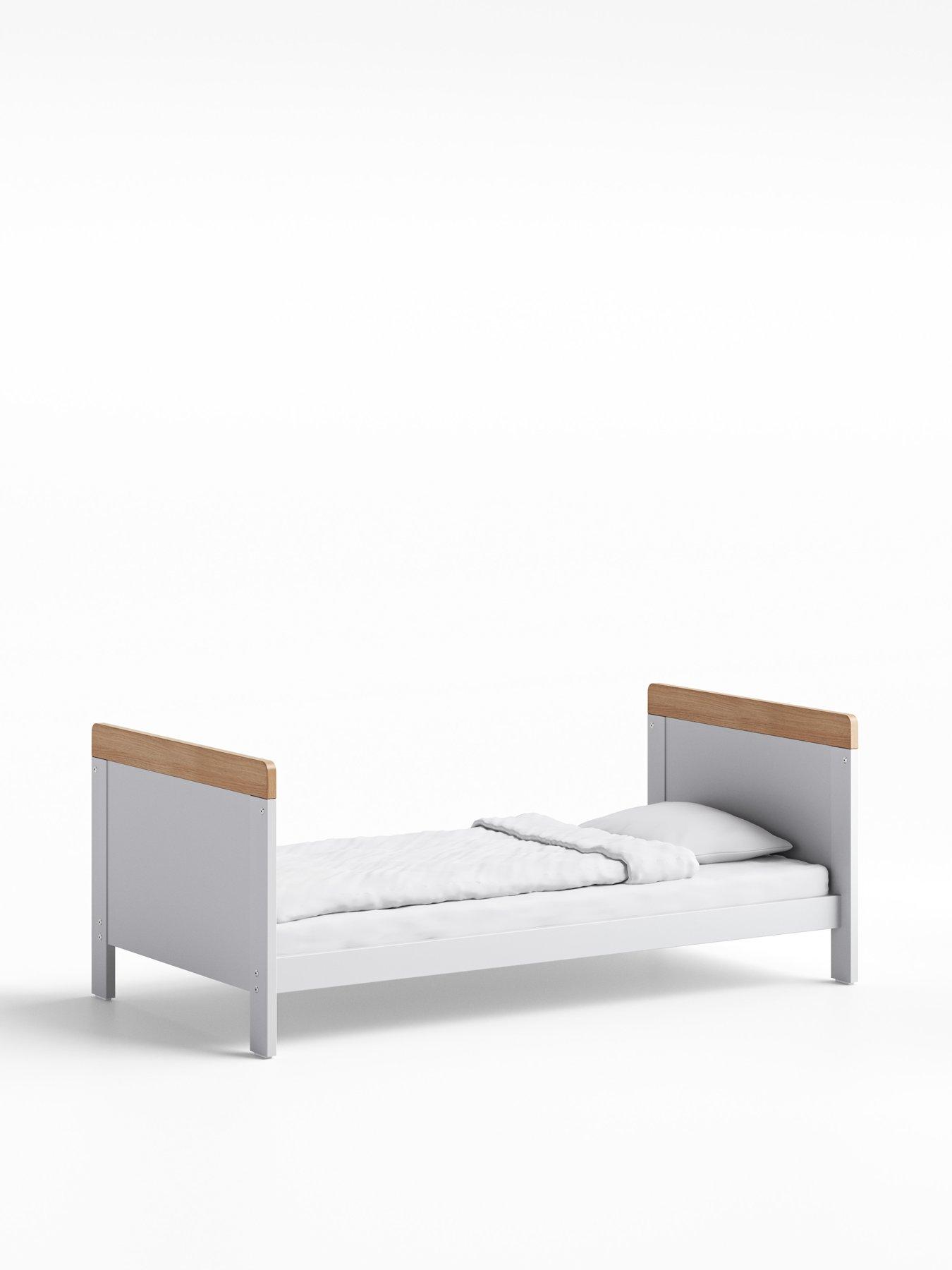 Little Acorns Classic 2Tone Cot Bed White/Oak Very.co.uk