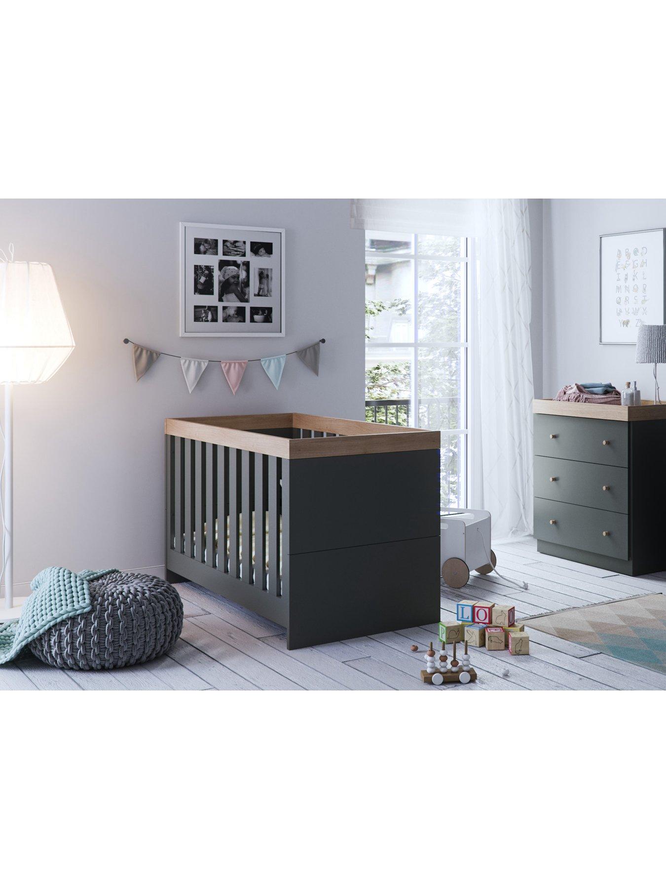 Little Acorns Burlington 2 Piece Furniture Set- Anthracite  &  Oak