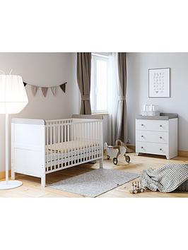Product photograph of Little Acorns Classic 2 Tone 2 Piece Furniture Set - White Grey from very.co.uk