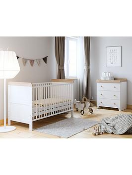 Product photograph of Little Acorns Classic 2 Tone 2 Piece Furniture Set - White Oak from very.co.uk