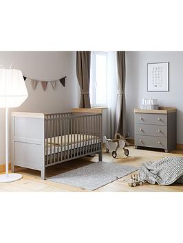 Product photograph of Little Acorns Classic 2 Tone 2 Piece Furniture Set - Grey Oak from very.co.uk