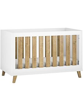 Product photograph of Little Acorns Siriani Scandi Cot Bed - White from very.co.uk