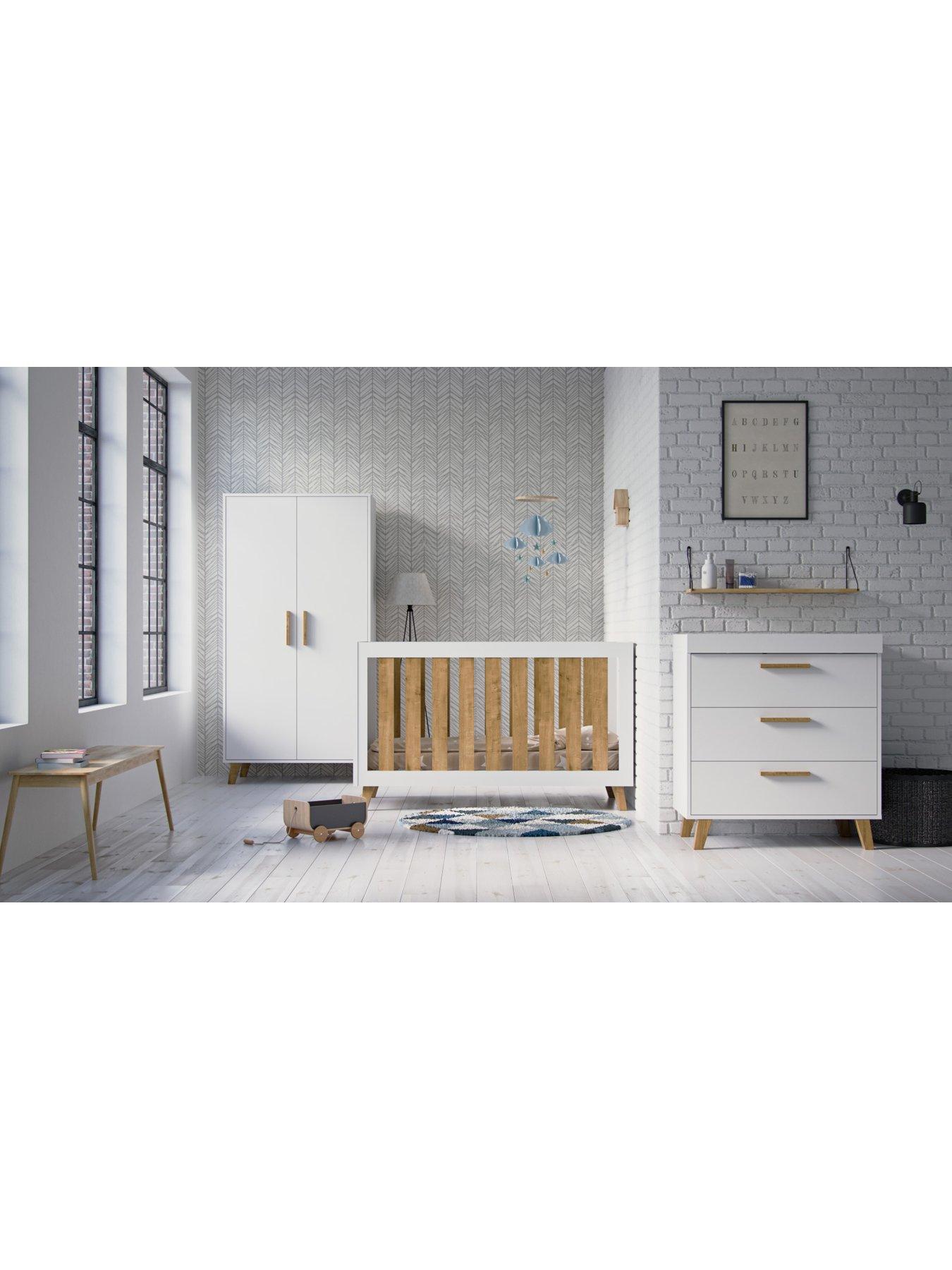 Little Acorns Siriani Scandi Cot Bed White Very.co.uk