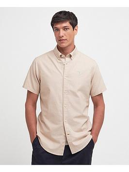 barbour very exclusive - oxtown short sleeve tailored shirt - beige