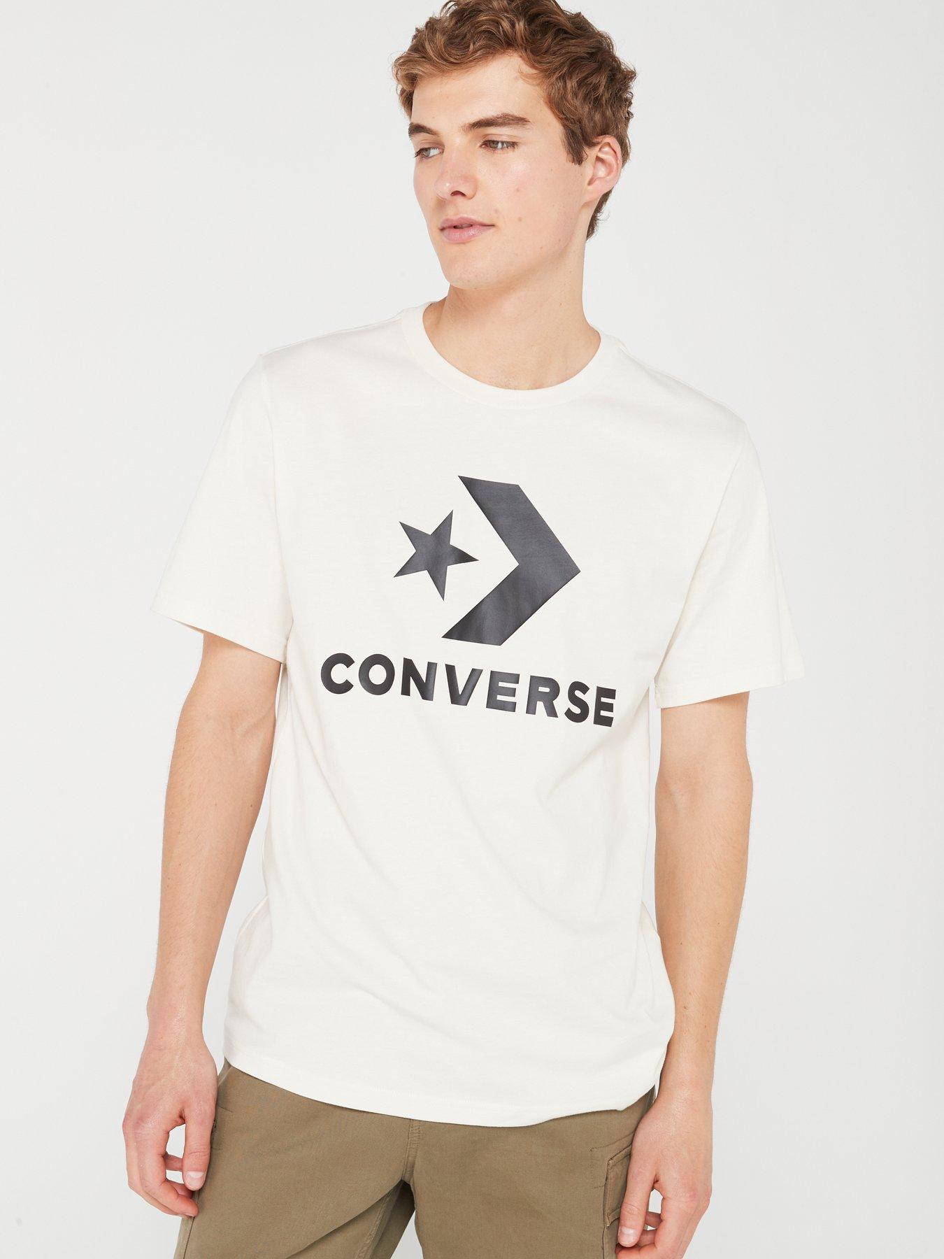 undefined Center Front Large Logo Star Chevron Short Sleeve T-Shirt - White