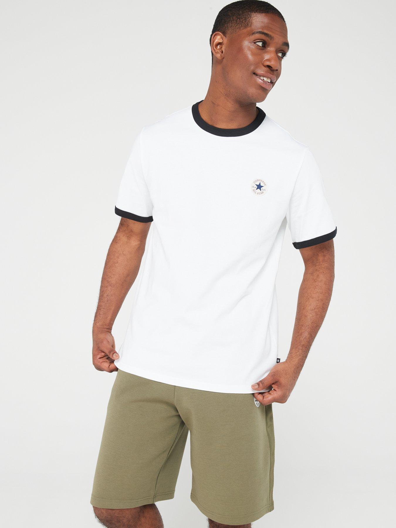 Converse white 2024 t shirt mens