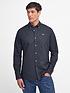  image of barbour-very-exclusive-oxtown-long-sleeve-tailored-shirt-black