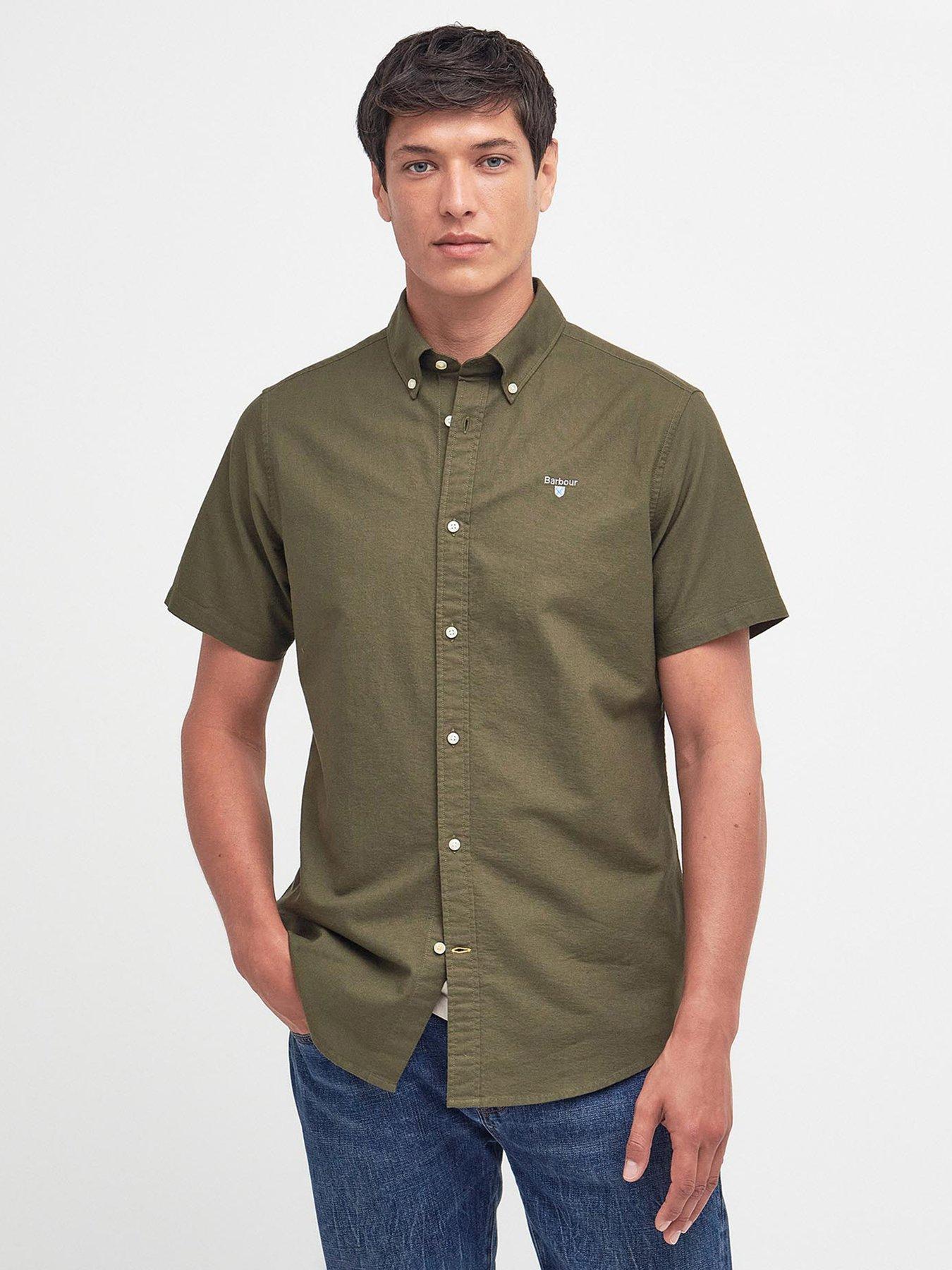Barbour Very Exclusive Oxtown Short Sleeve Tailored Shirt Khaki Very