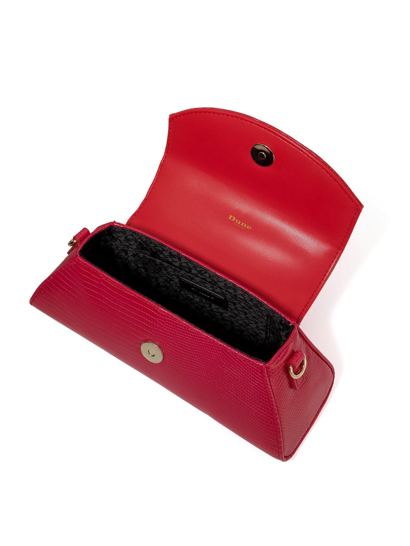 Dune red clutch on sale bag