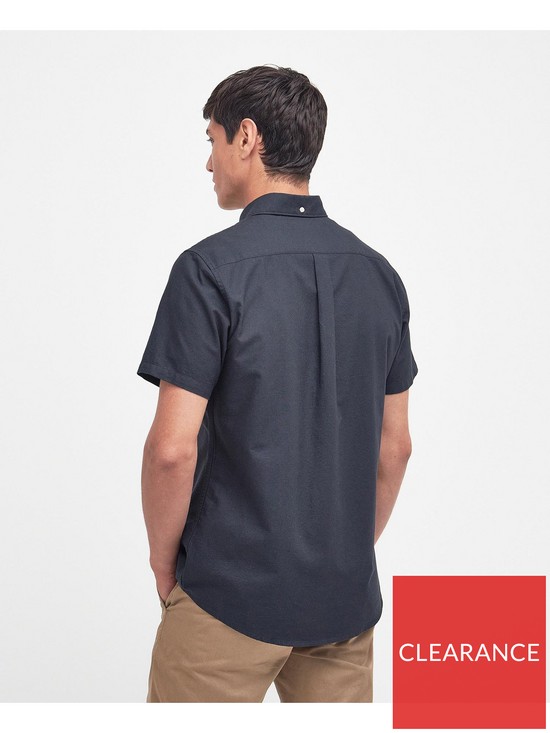 stillFront image of barbour-very-exclusive-oxtown-short-sleeve-tailored-shirt-black