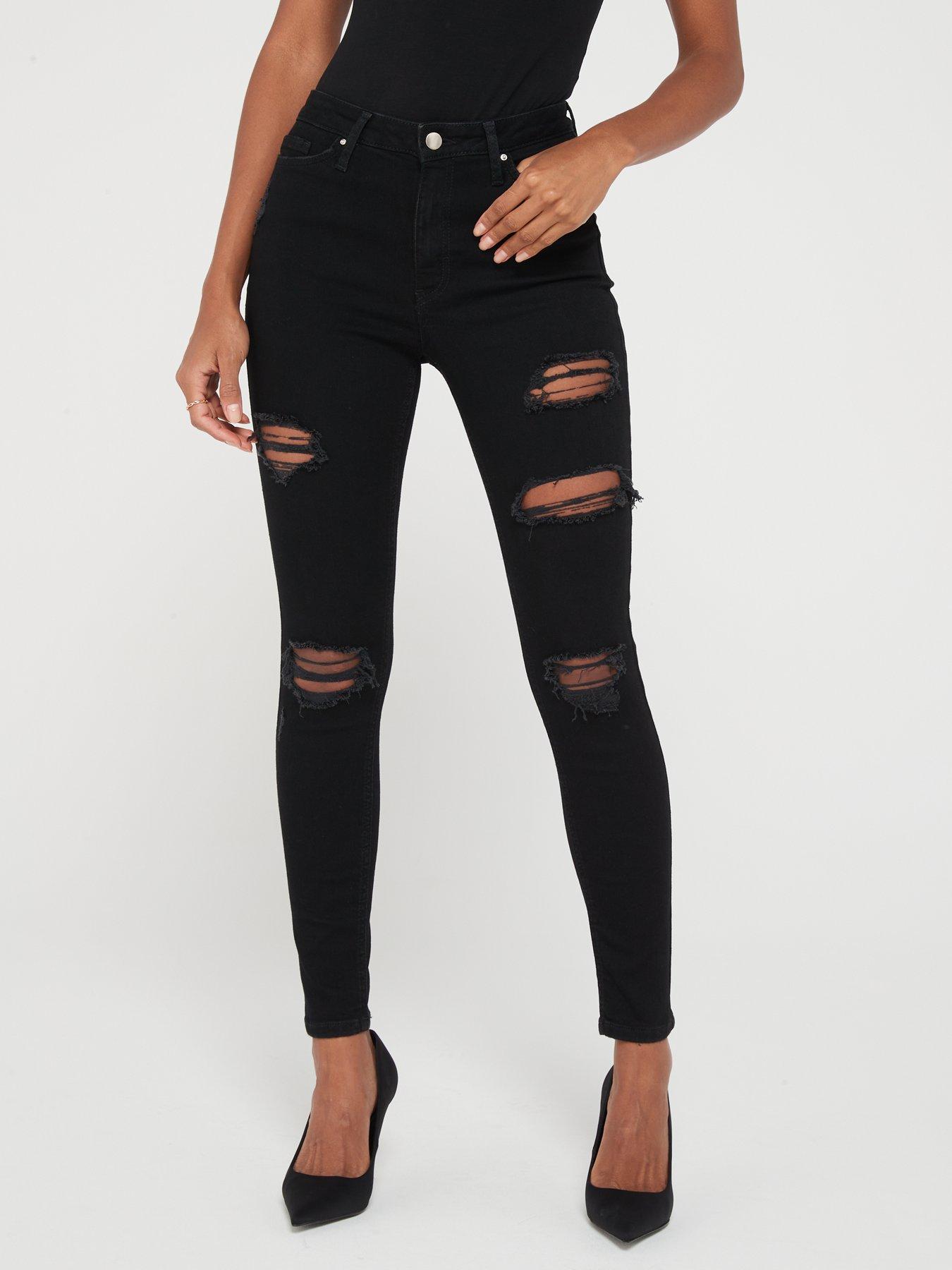 V by Very Ella Skinny Jeans - Black | very.co.uk