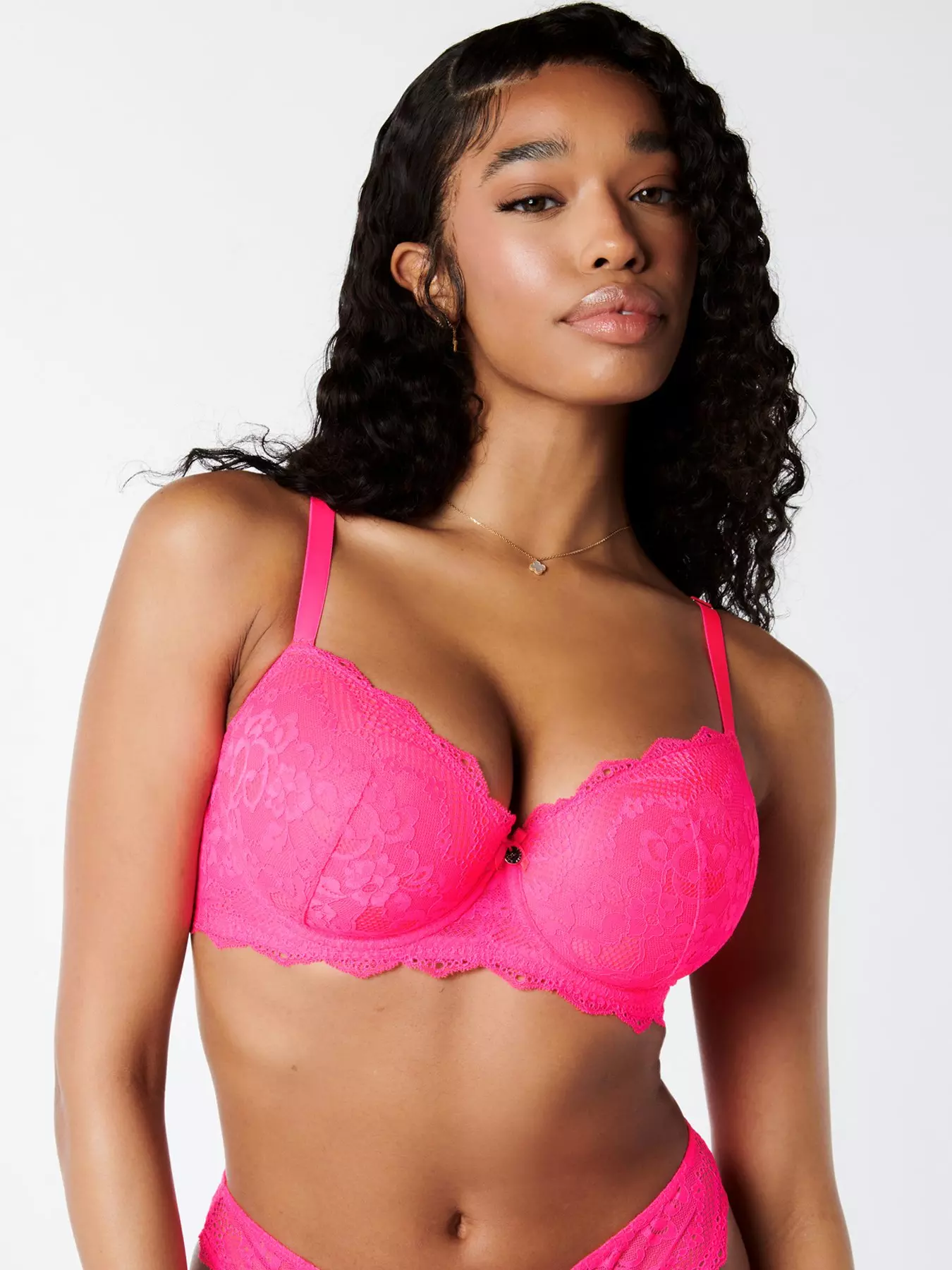 Bouxtique Saffie balconette bra, Neon Pink