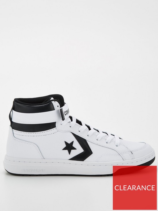front image of converse-pro-blaze-cup-removable-strap-mid-white