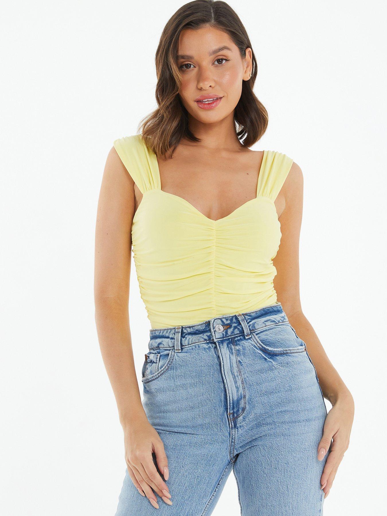 Quiz yellow sale top