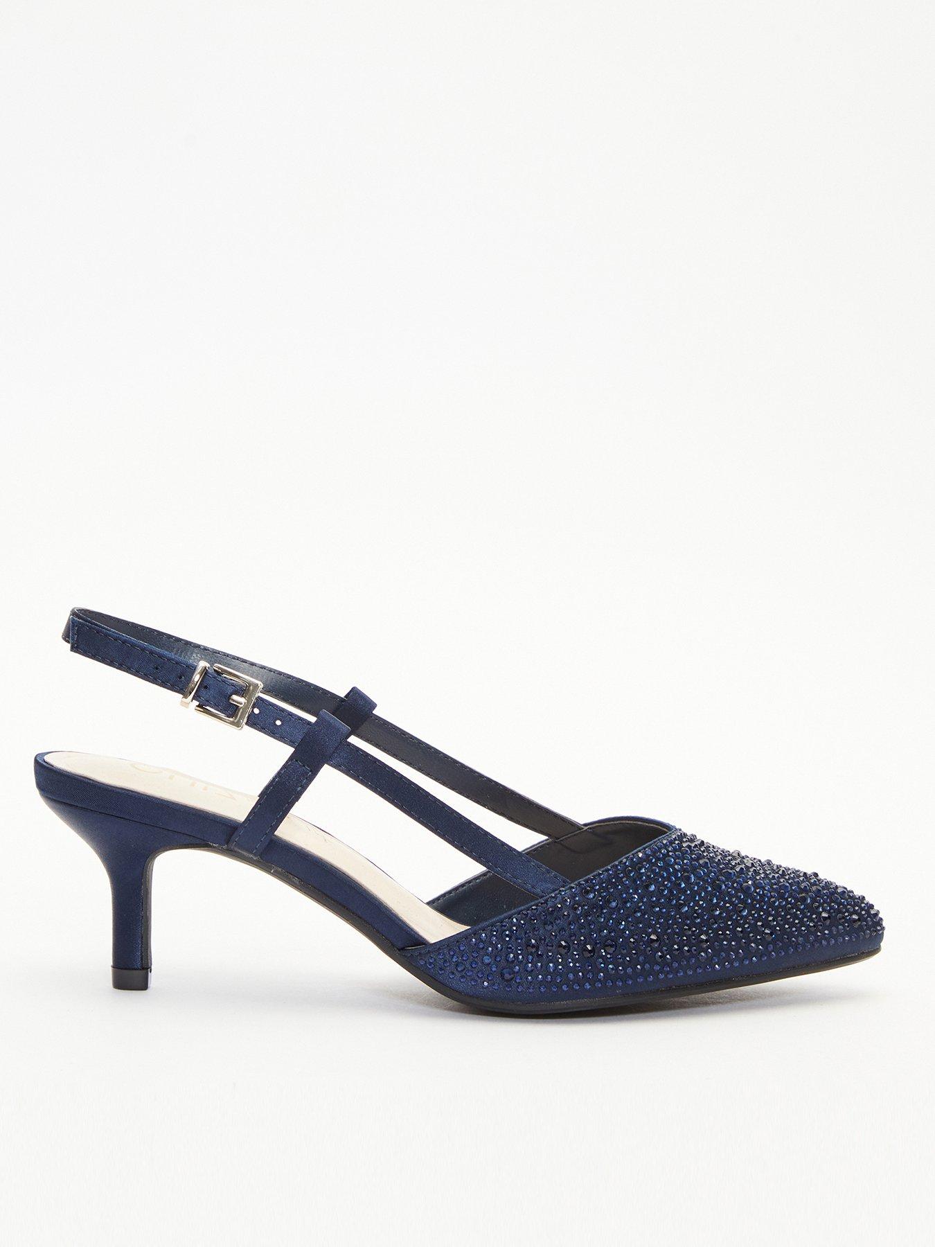 Navy 2024 diamante heels