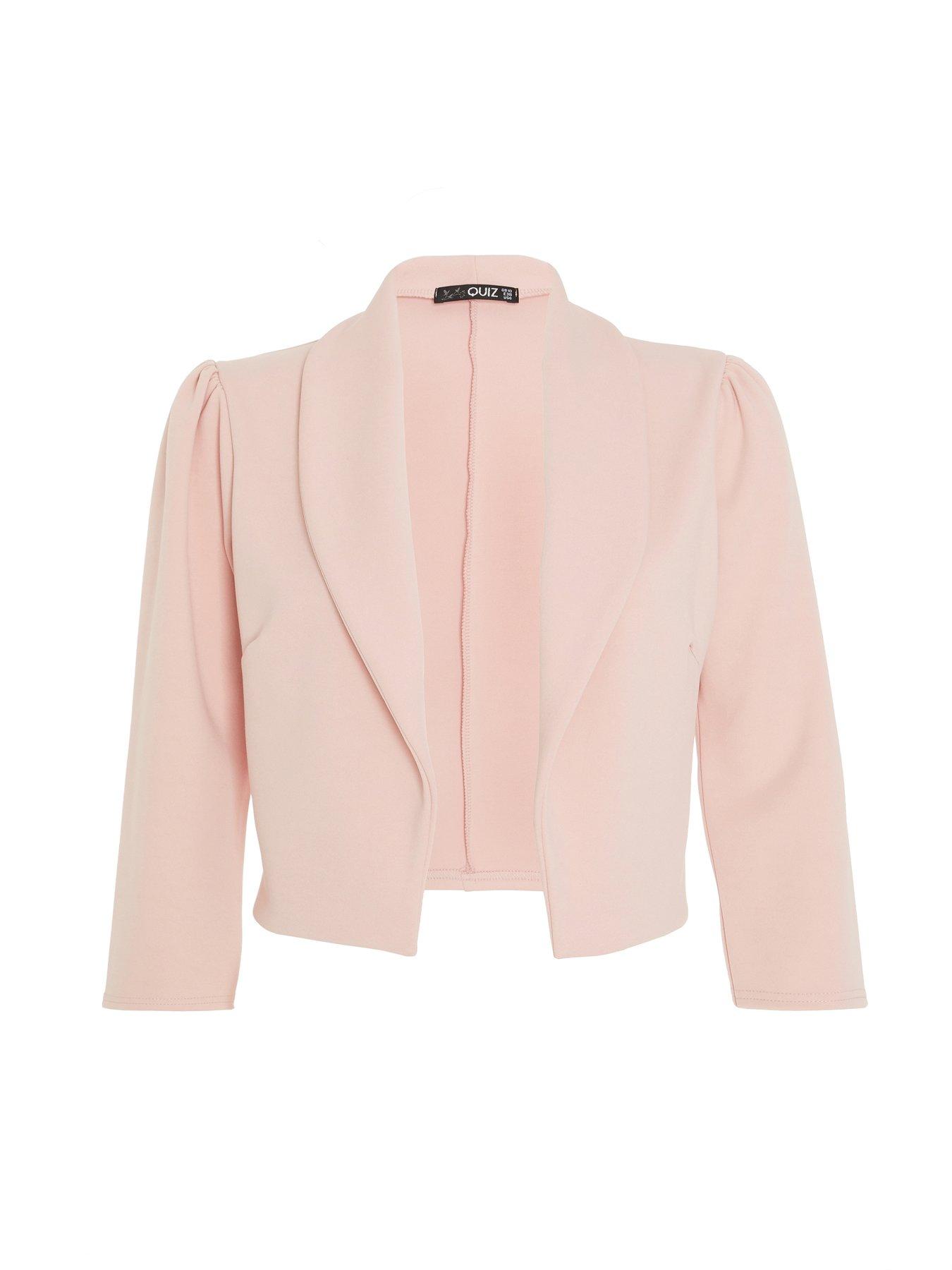 Quiz pink cropped jacket sales