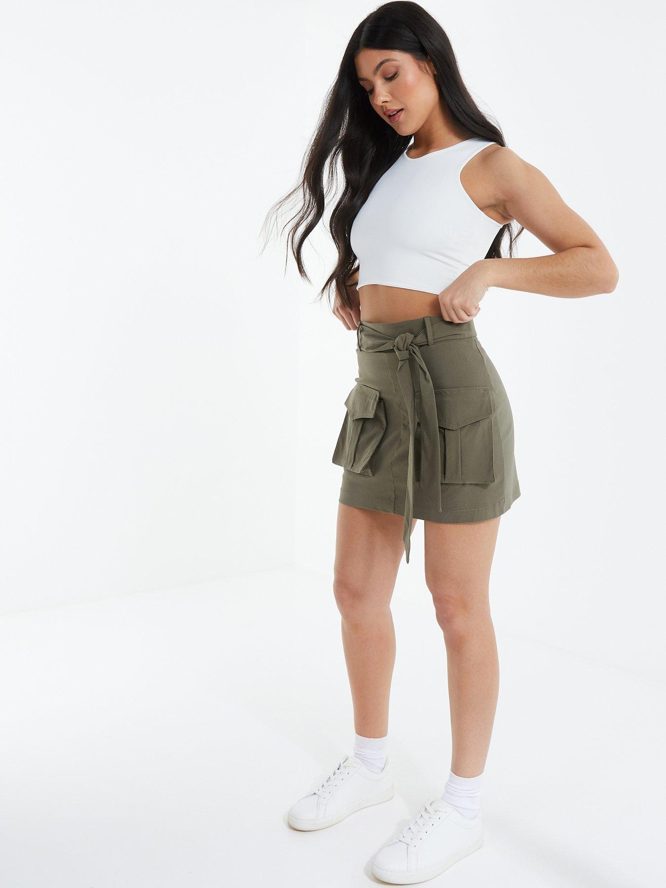 Quiz Cargo Mini Skirt | very.co.uk