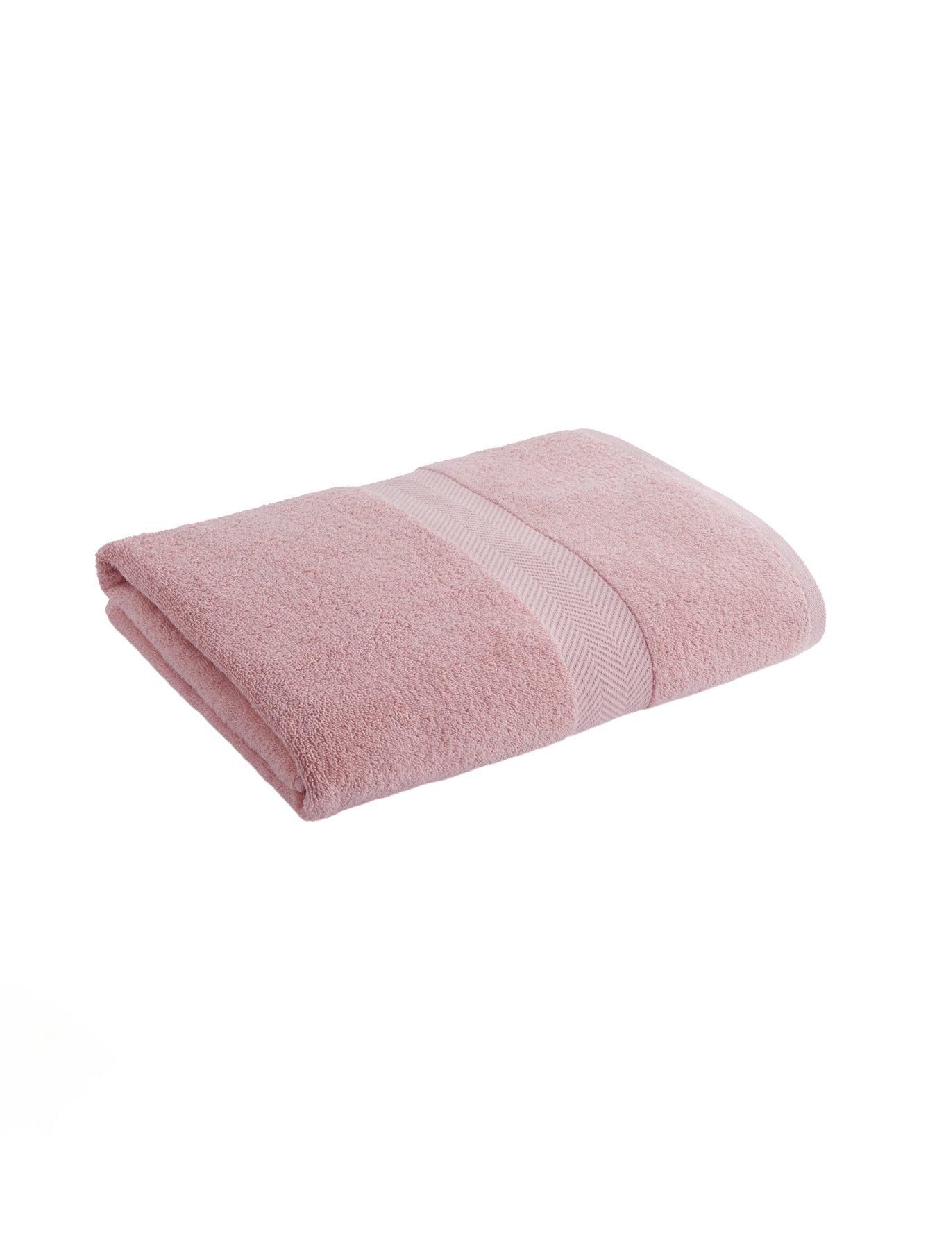 Bath Towels, Pink, 24 x 46 in. Towels for Pool, Spa, and Gym Lightweig