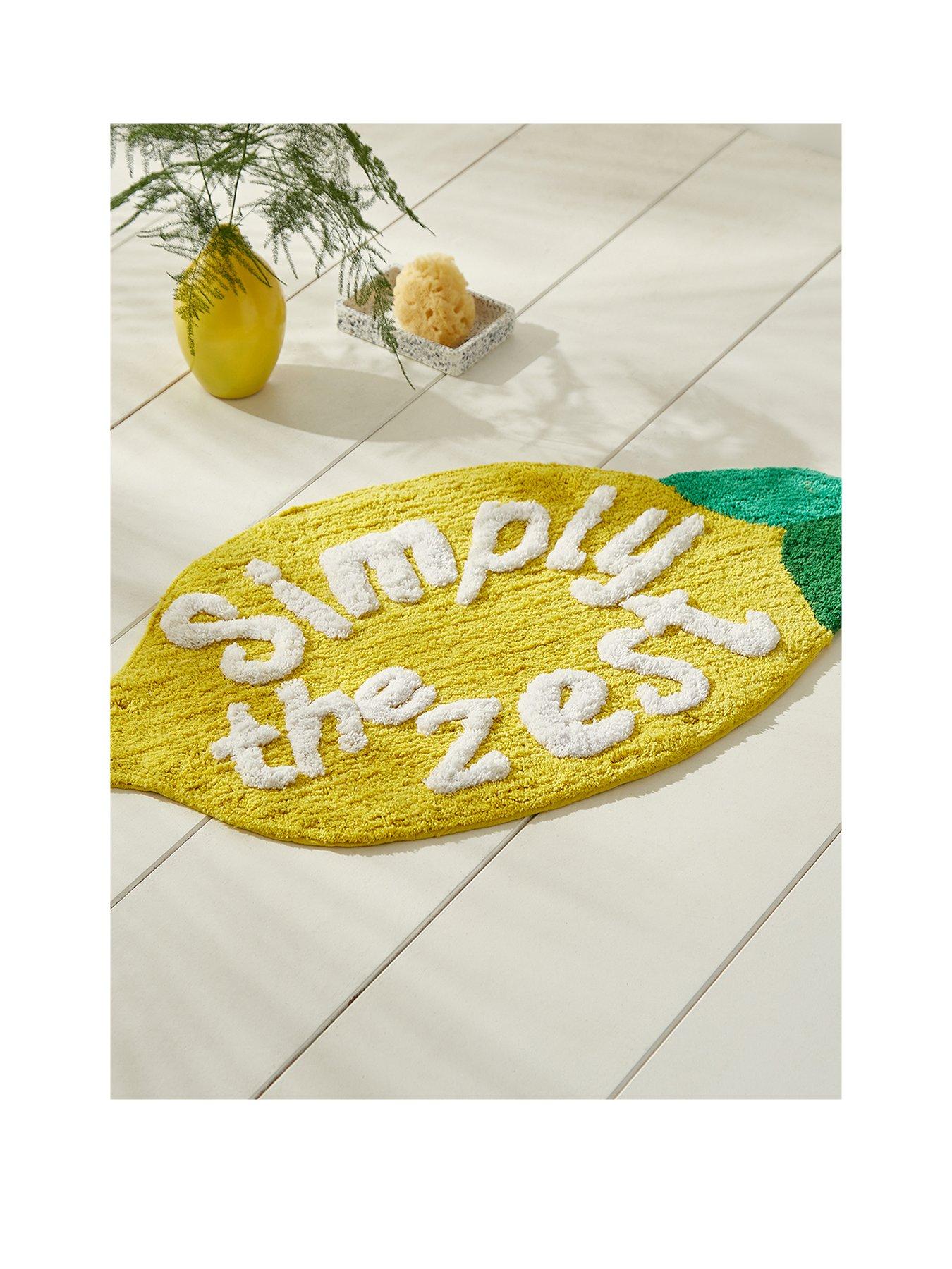 Product photograph of Sassy B Lemon Zest Bathmat from very.co.uk