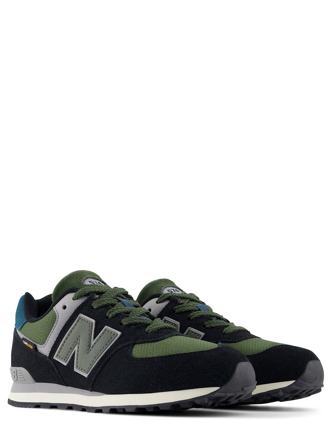 New Balance Junior 574 Trainers Black Green very