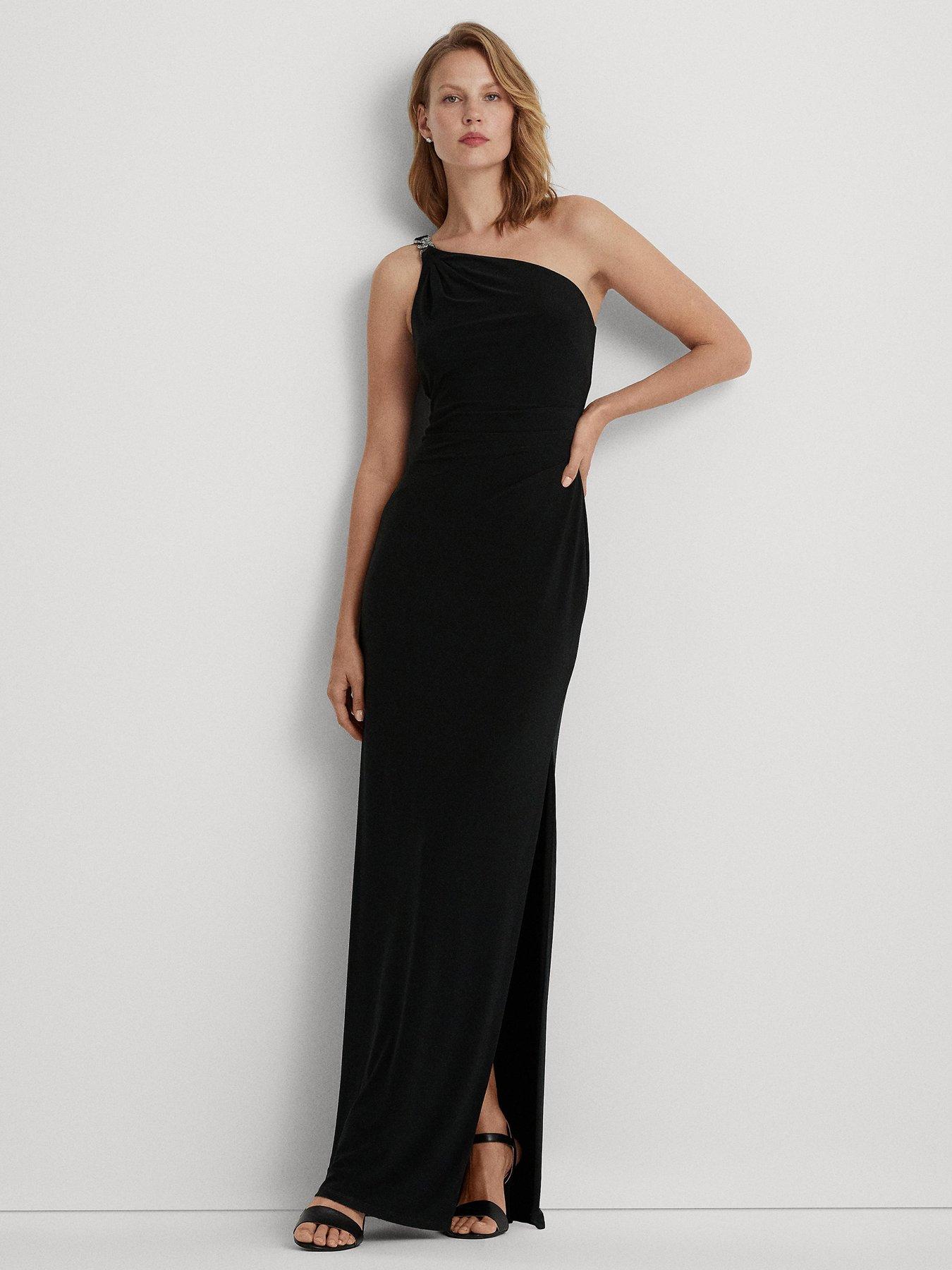 Lauren by Ralph Lauren Belina one Shoulder evening Dress Black Very