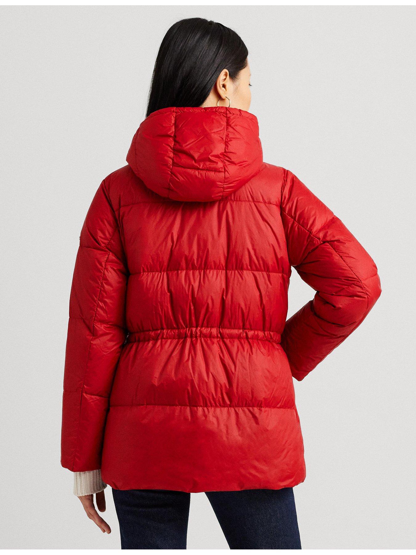 Ralph lauren red hot sale puffer jacket women's