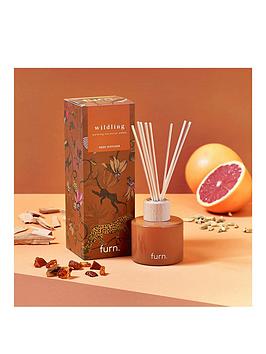 Product photograph of Furn Furn Amber Cinnamon Mandarin Wildling Reed Diffuser from very.co.uk