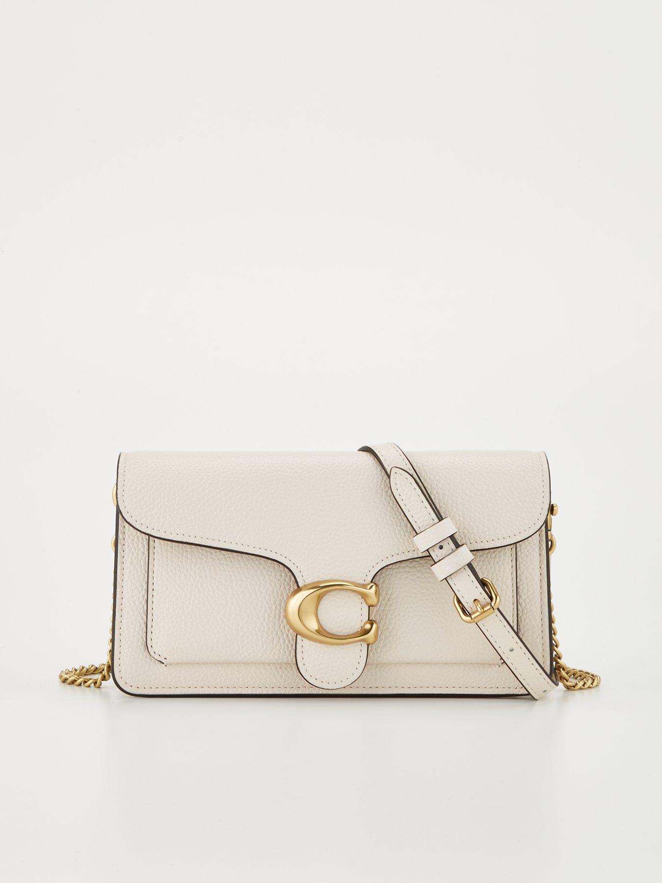 undefined Tabby Polished Pebble Chain Clutch Bag - Chalk