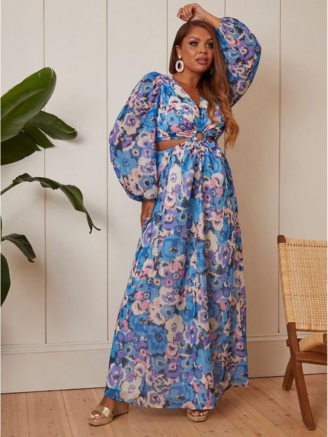 chi-chi-london-long-sleeve-ring-detail-floral-maxi-dress-in-blue