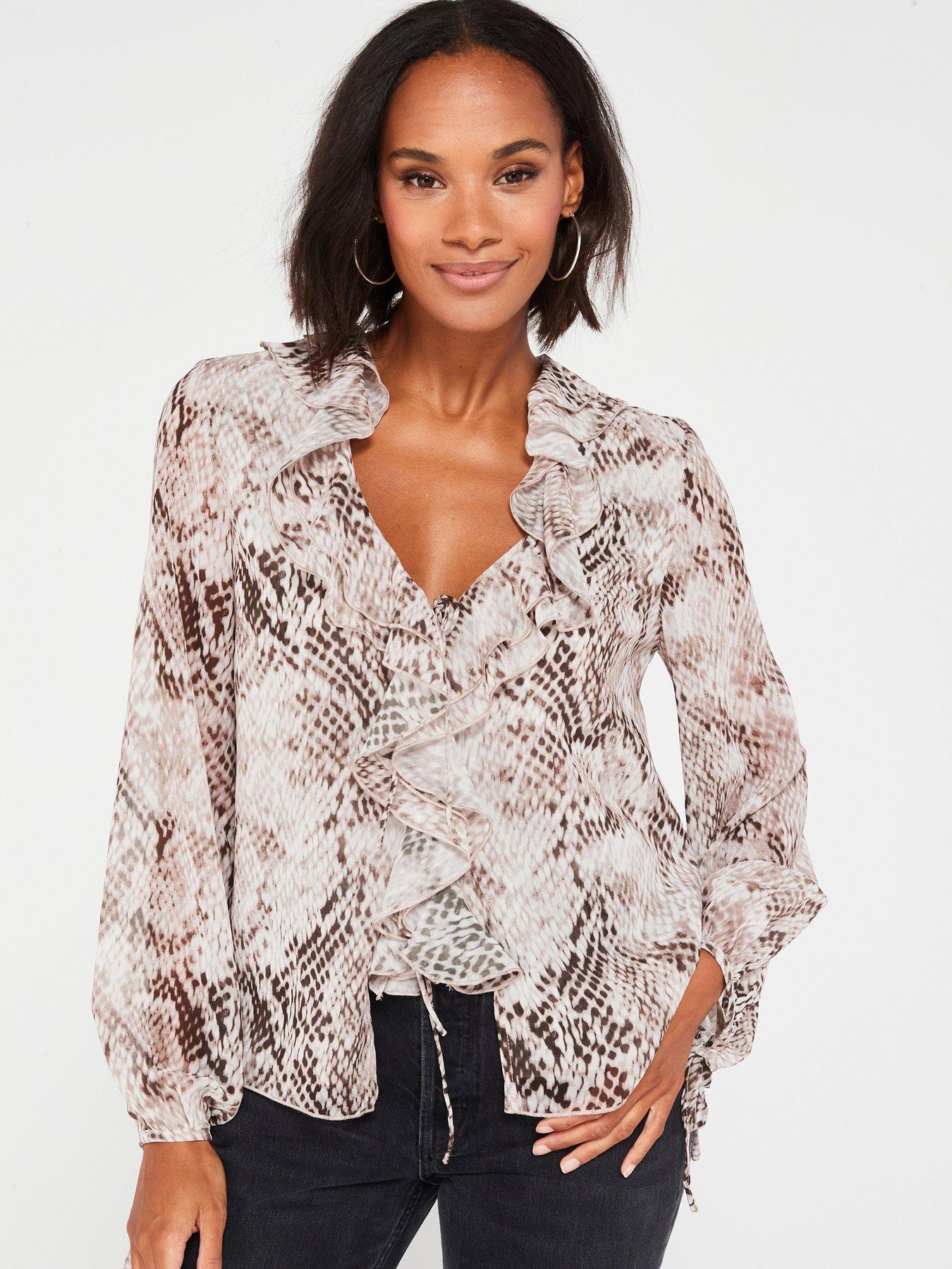 I See You Sheer Ruffle Blouse