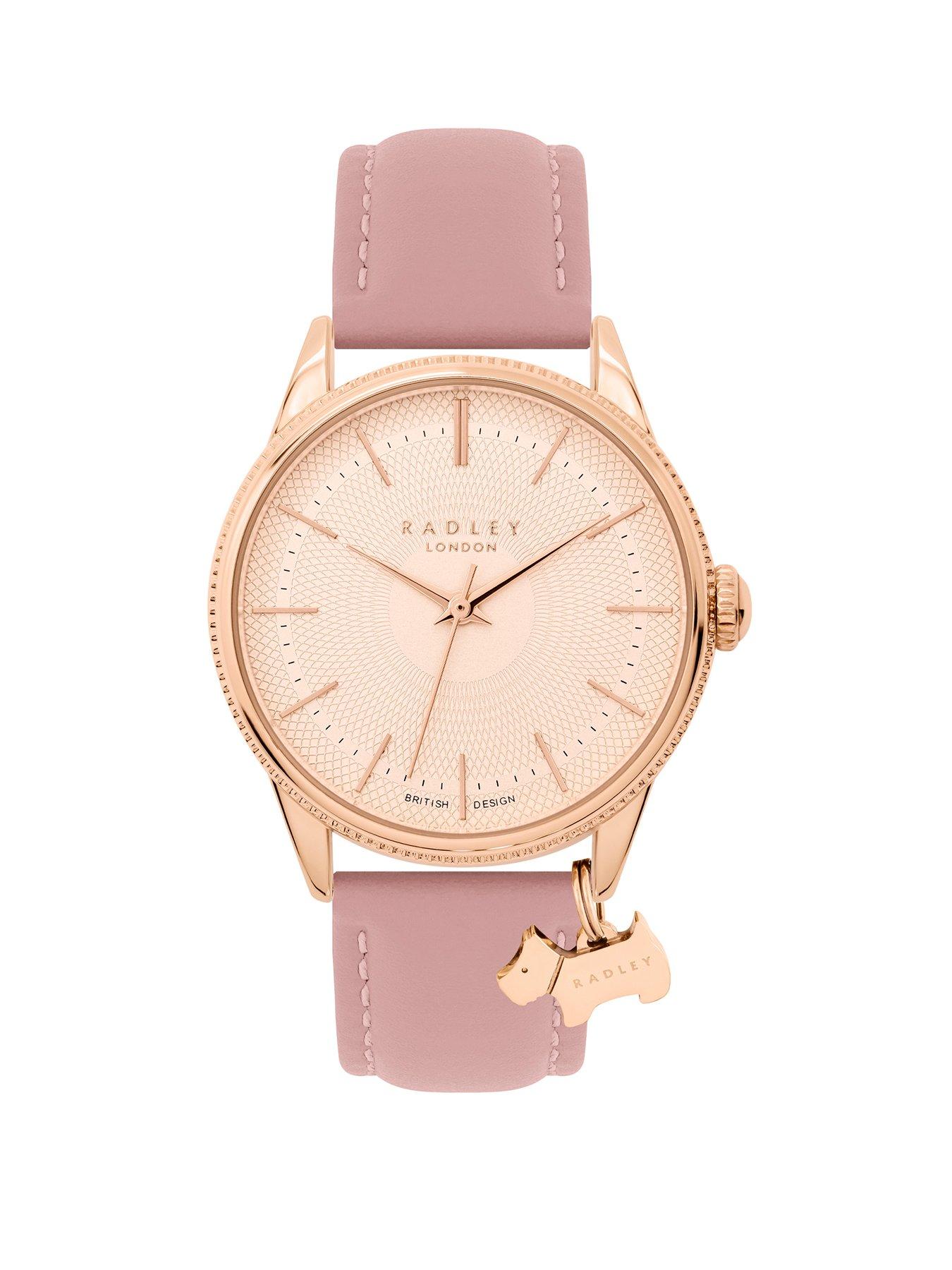 undefined Lewis Lane Ladies Coin Edge Bezel Vintage Pink Watch