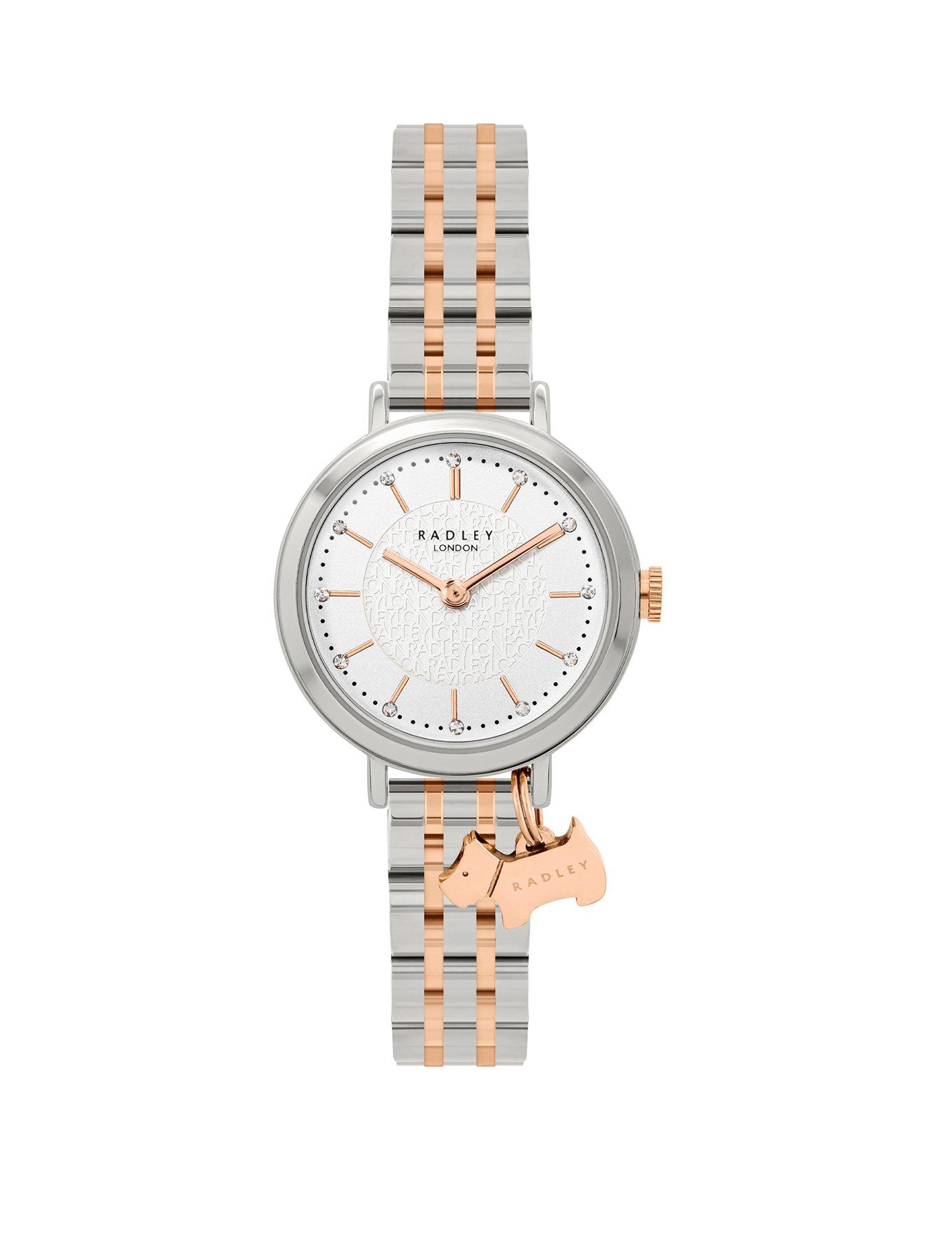Product photograph of Radley Ladies Selby Street Two Tone Link Bracelet Watch from very.co.uk