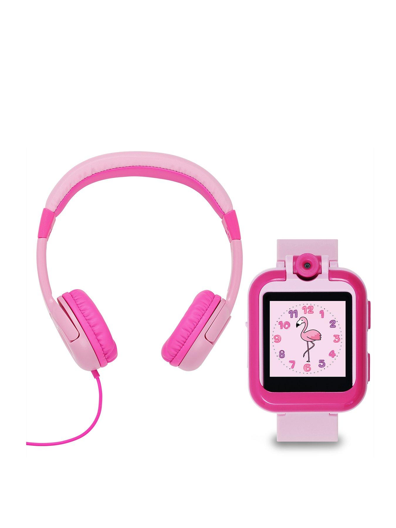 Product photograph of Tikkers Plain Pink Interactive Watch Amp Headphone Set from very.co.uk