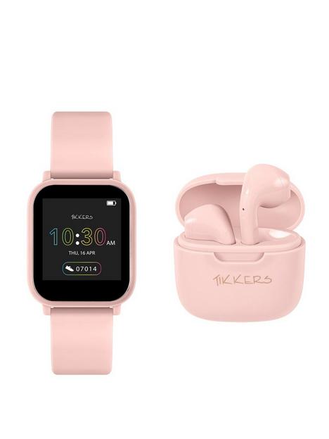 tikkers-teen-series-10-nude-smart-watch-and-earbuds-set