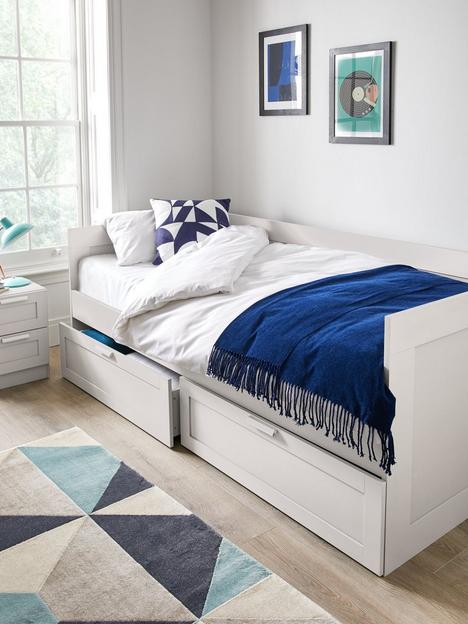 very-home-taryn-childrens-day-bed-with-storage-drawers-and-mattress-options-buy-and-save-white