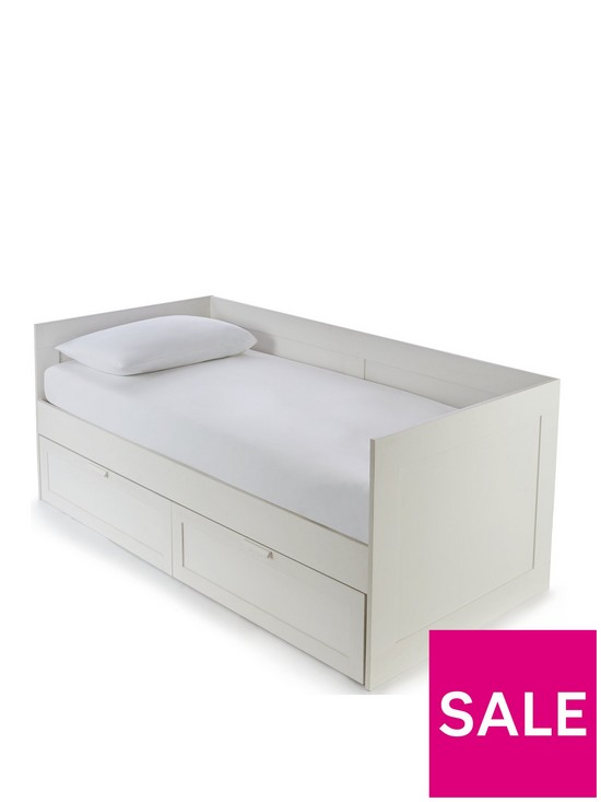 stillFront image of very-home-taryn-childrens-day-bed-with-storage-drawers-and-mattress-options-buy-and-save-white