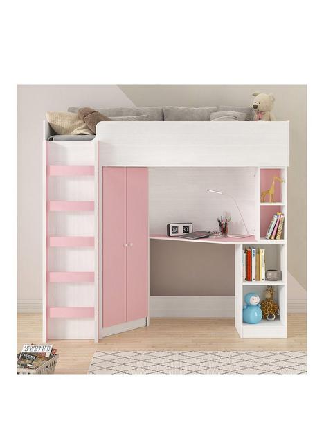very-home-miami-fresh-high-sleeper-bed-with-desk-wardrobenbspshelves-and-mattress-options-buy-and-save-pink