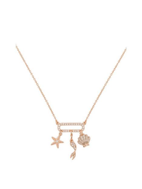disney-the-little-mermaid-rose-gold-plated-sterling-silver-necklace