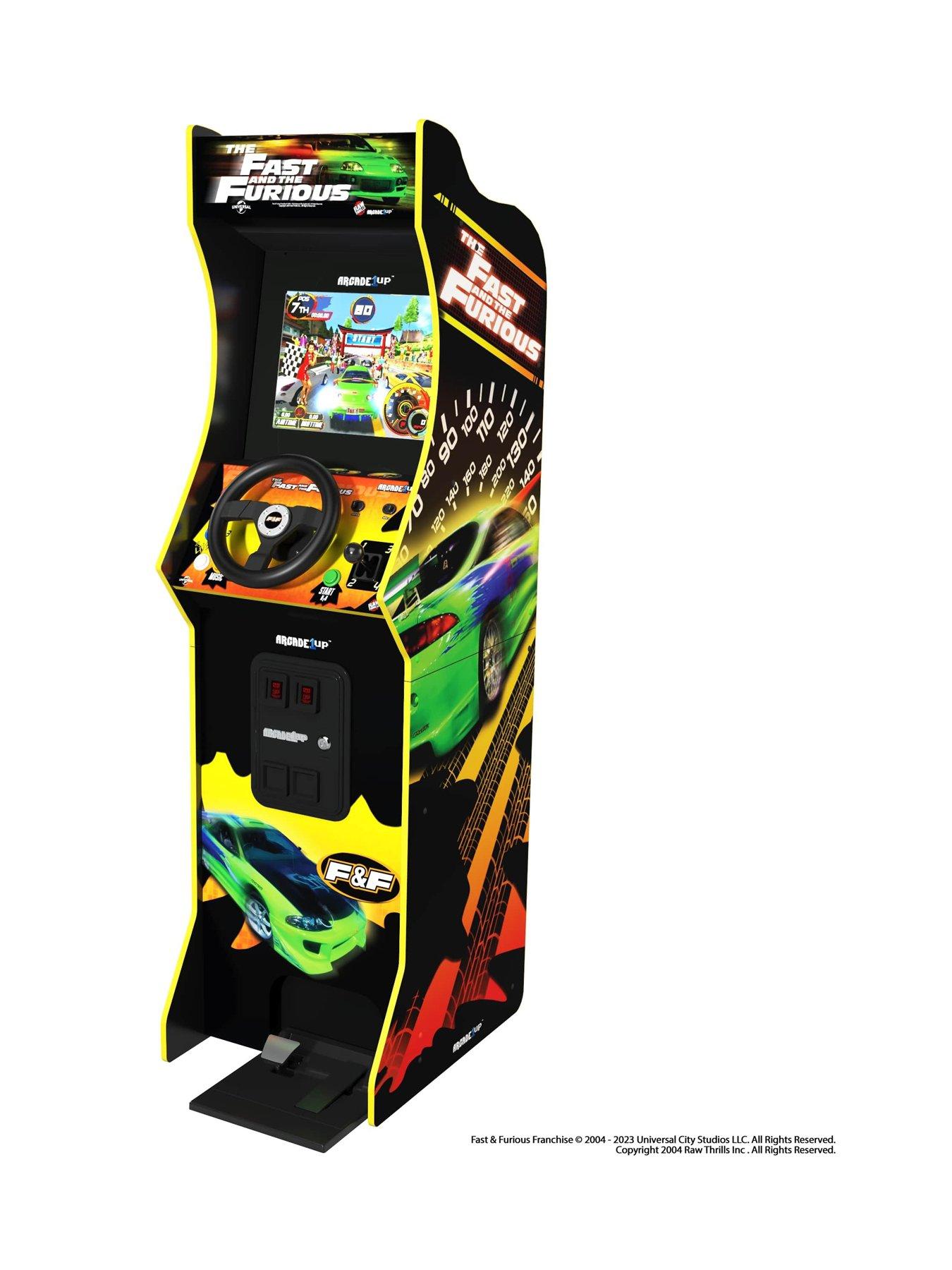 Product photograph of Arcade 1up Fast Amp Furious Deluxe Racing Arcade Machine from very.co.uk