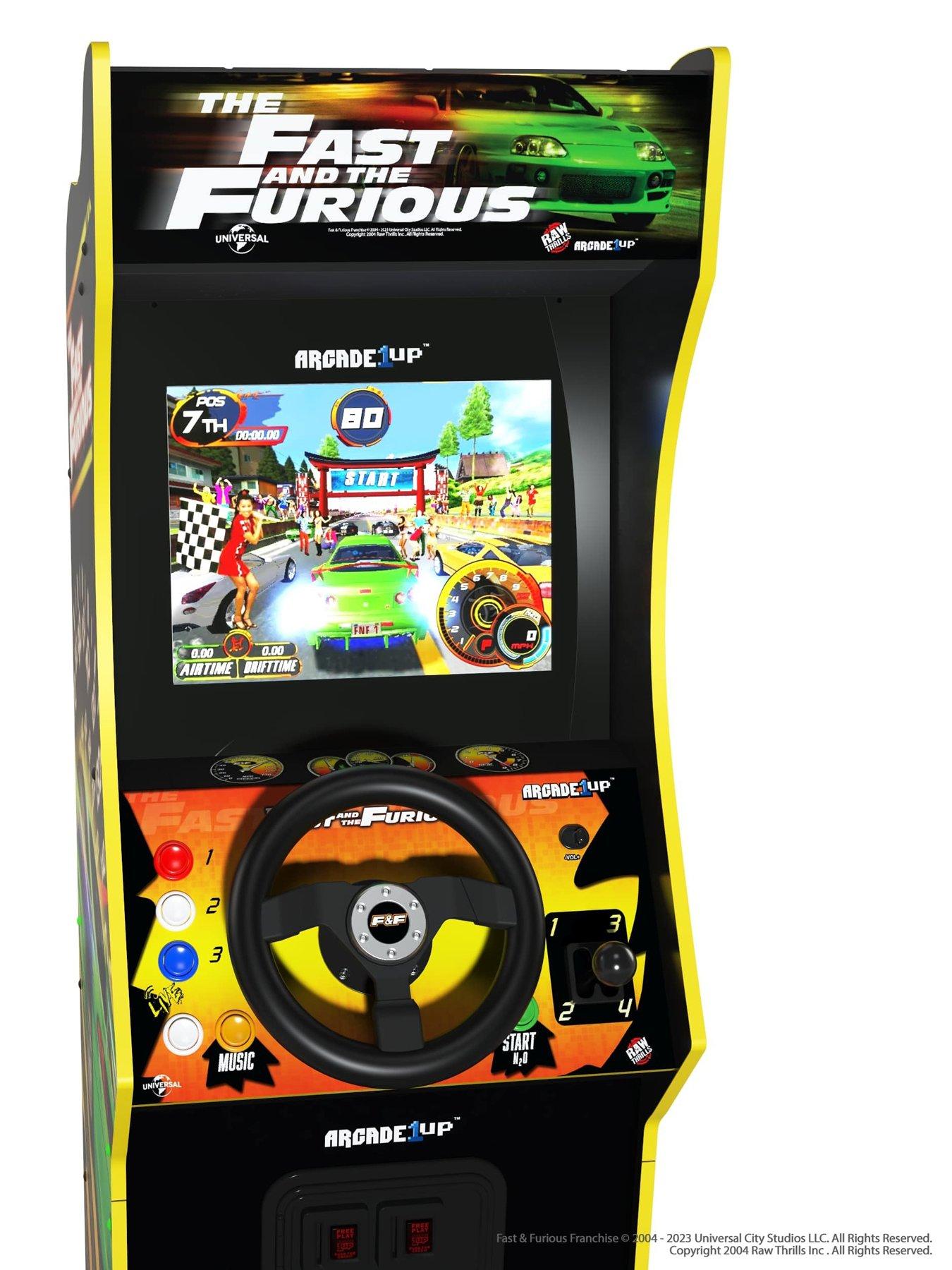 Arcade 1up Fast & Furious Deluxe Racing Arcade Machine 